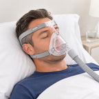 CPAP Full Face Mask Replacement Cushion Set, Detachable Buckle & Rotatable Elbow, Universal 22mm Interface for Sleep Apnea Users