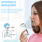 Portable Mesh Nebulizer U206, Handheld Rechargeable Nebulizer Machine for Adults & Kids, Silent Ultrasonic Inhaler with Digital Timing Display for Respiratory Treatment
