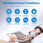 Smart Auto Dual-Level CPAP & BiPAP Machine DF-925 for Sleep Apnea - 7 Therapy Modes with Heated Humidifier & Full Face Mask