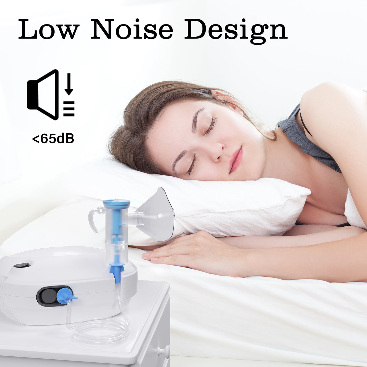 Portable Compression Nebulizer JLN-2300AS for Family Use, Adjustable Nebulization, Low Noise for Adults Children
