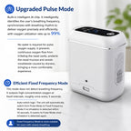 2.1kg Ultra‑Light Portable Oxygen Concentrator DF-012BX, AI Smart Pulse Mode, Stable 95% Oxygen Concentration, Removable Battery, 10‑Stage Filtration for Purified Oxygen