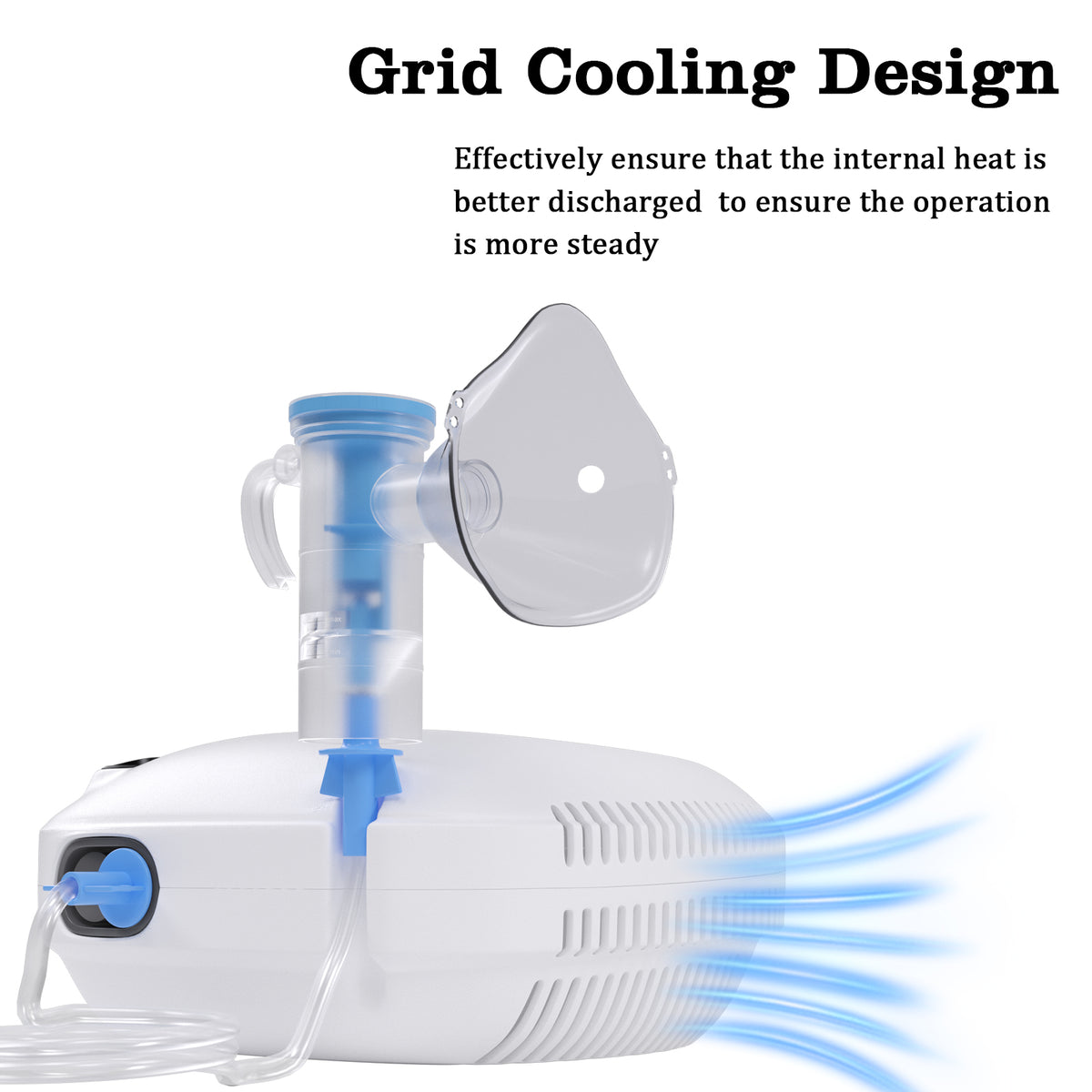 Portable Compression Nebulizer JLN-2300AS for Family Use, Adjustable Nebulization, Low Noise for Adults Children