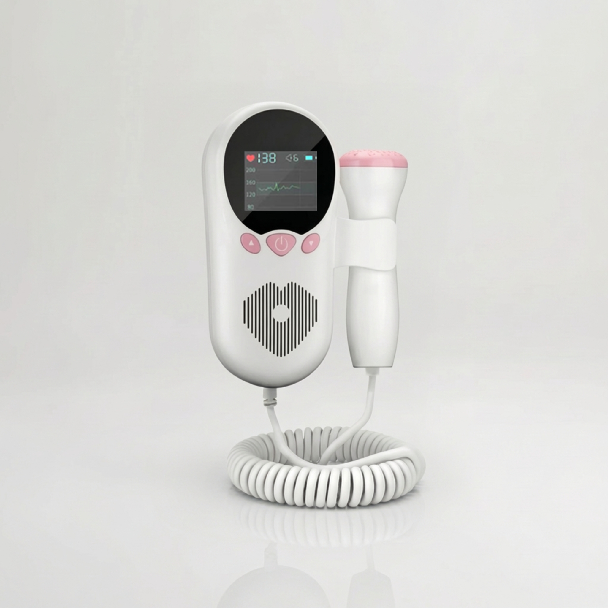 Home Fetal Doppler T502, 3.0MHz Sensitive Probe, DSP Noise Reduction, TFT Color Display, Safe for Prenatal Baby Heart Rate Monitoring at Home - O2Pura