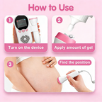 Home Fetal Doppler T502, 3.0MHz Sensitive Probe, DSP Noise Reduction, TFT Color Display, Safe for Prenatal Baby Heart Rate Monitoring at Home - O2Pura