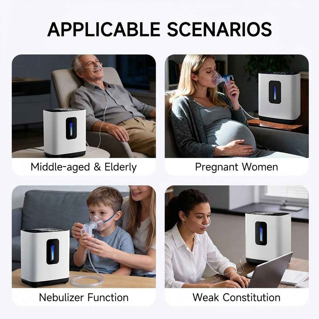 Oxygen Concentrator DF-20 With 1-9L Adjustable, Quiet Oxygen Concentrator with Remote Control, 93%± High Purity Oxygen Machine for Family Health Care - O2Pura