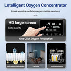 Oxygen Concentrator DF-10 1-9L Adjustable  - 96% High Concentration, with HD Touch Screen & Remote Control