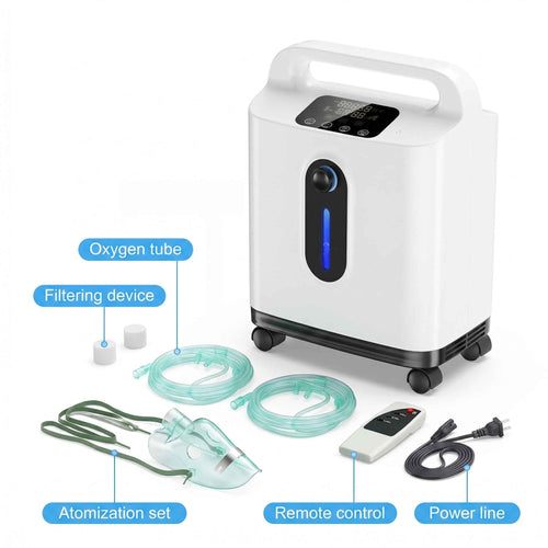 Oxygen Concentrator DF-11 (2-in-1) with Atomization - 1-8L Adjustable Flow, HD Display & Remote Control