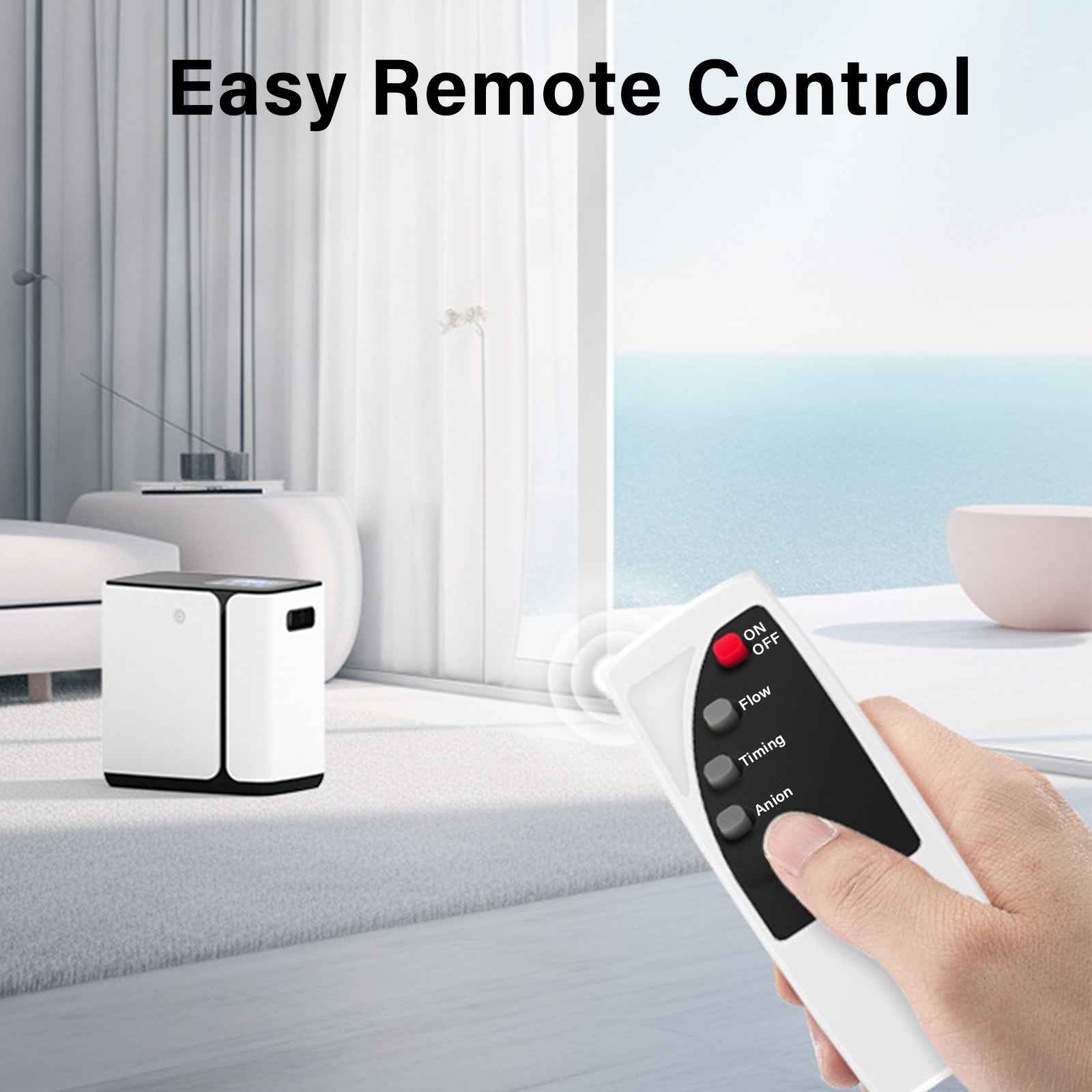 Oxygen Concentrator DF-10 1-9L Adjustable  - 96% High Concentration, with HD Touch Screen & Remote Control