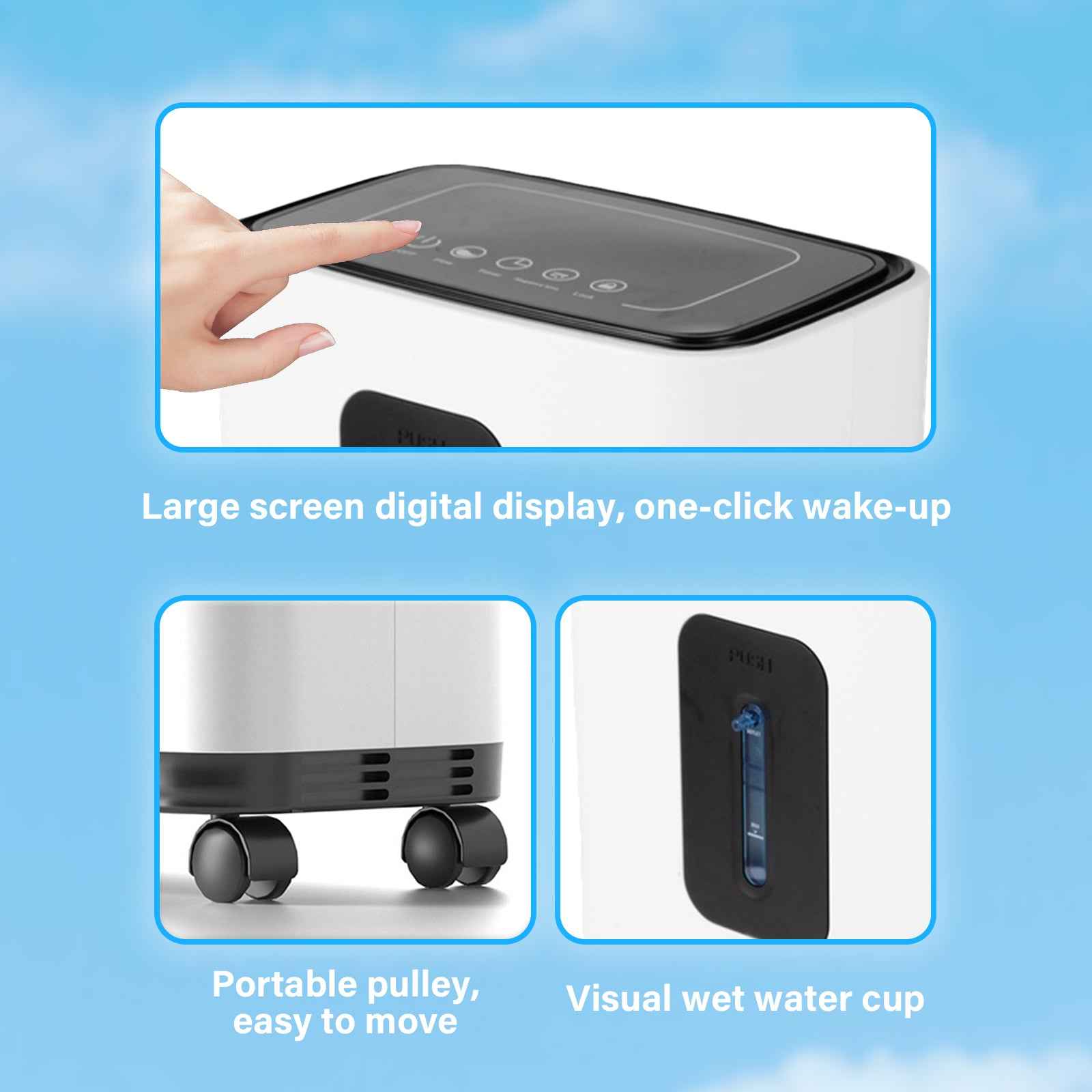 Oxygen Concentrator DF-20 With 1-9L Adjustable, Quiet Oxygen Concentrator with Remote Control, 93%± High Purity Oxygen Machine for Family Health Care - O2Pura